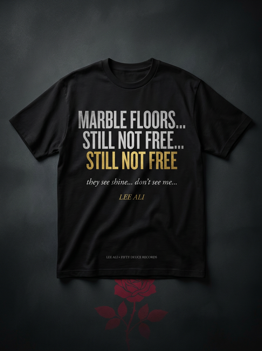 Still Not Free Tee, Marble Floors official merchandise by Lee Ali