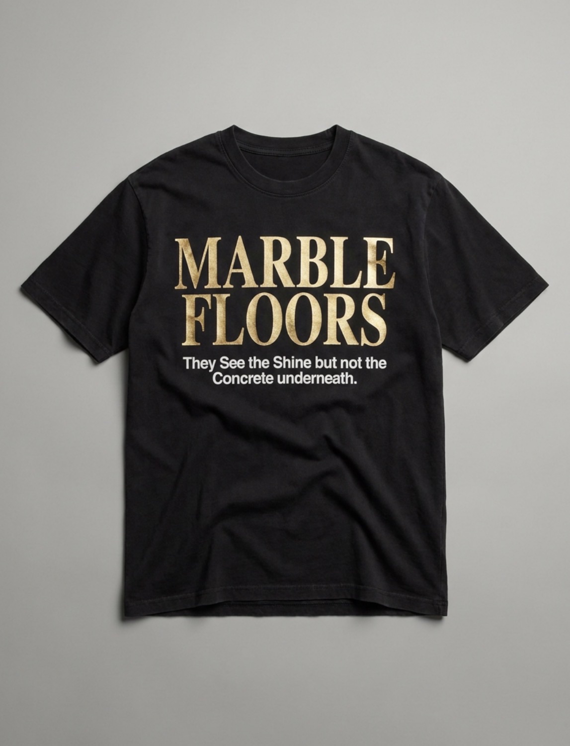 Gold Standard Tee, Marble Floors official merchandise by Lee Ali